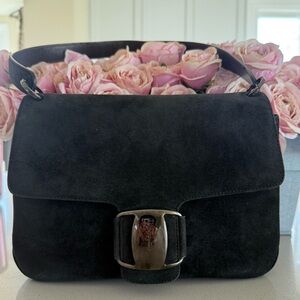 Salvatore Ferragamo suede shoulder bag